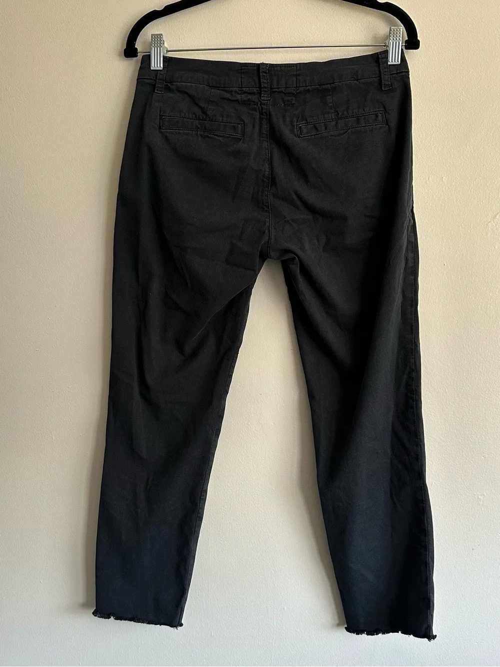 Frank & Eileen Women Wicklow Italian chino Trouser Raw Hem Washed Black - Picture 3 of 9